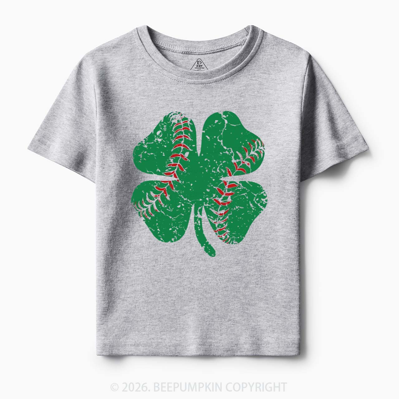 Baseball Shamrock St Patrick's Day Toddler&Kid's Tees Beepumpkin