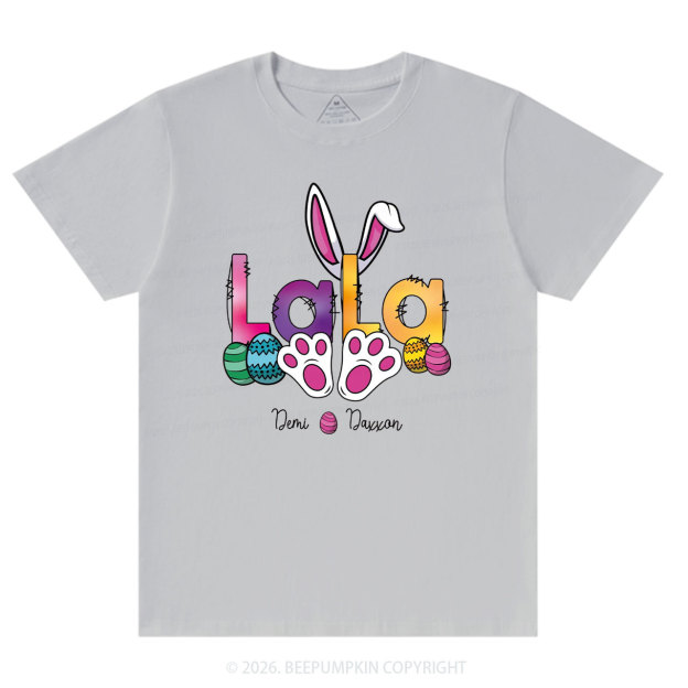 Personalized Spring Easter Bunnies Mimi T-Shirts