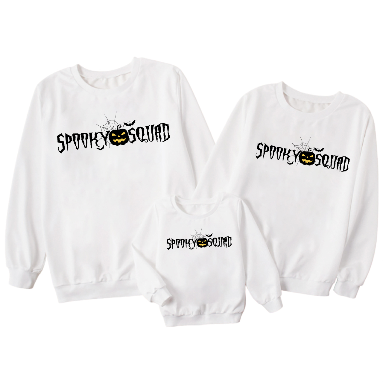 Halloween Pumpkin Spooky Squad Family Matching Sweatshirt