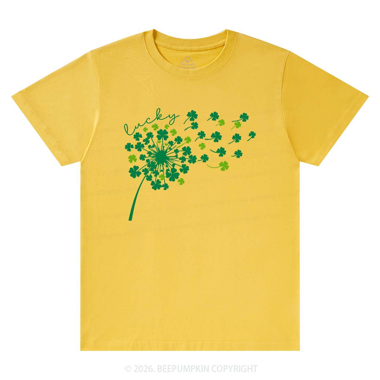 Dandelion Shamrock St. Patrick's Day T-Shirts Beepumpkin