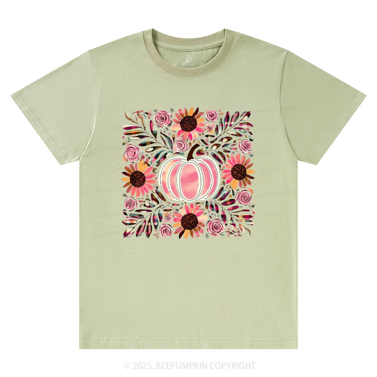 Boho Floral Pumpkin T-Shirts Beepumpkin