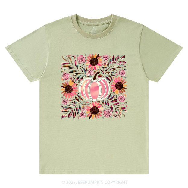 Boho Floral Pumpkin T-Shirts Beepumpkin