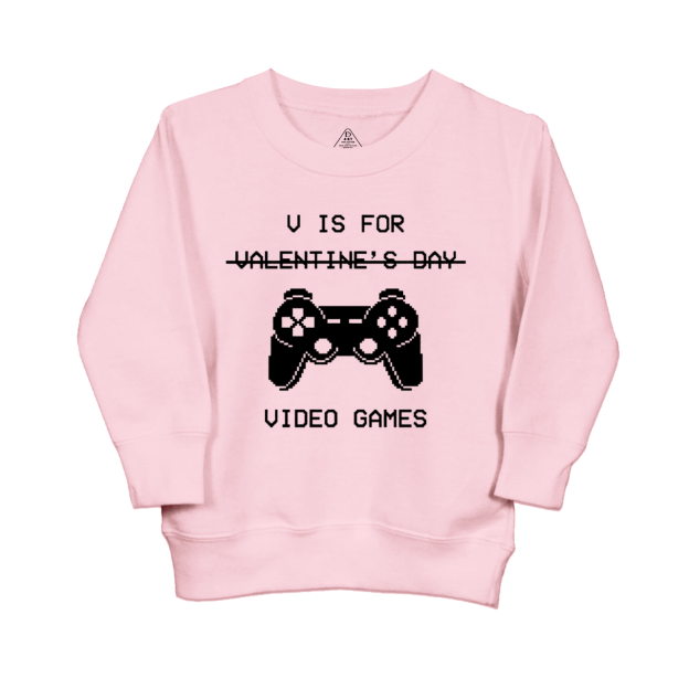 V Is For Video Games Kids Sweatshirt