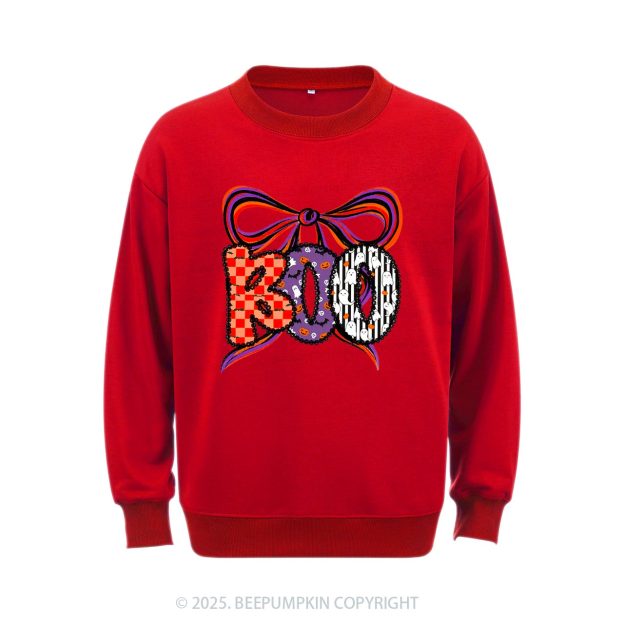 Boo Halloween Coquette Sweatshirt Beepumpkin