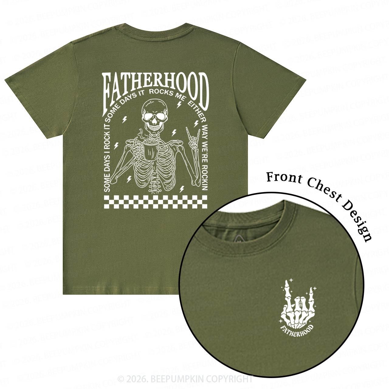 Fatherhood Funny Cool Skeleton Dad T-Shirts