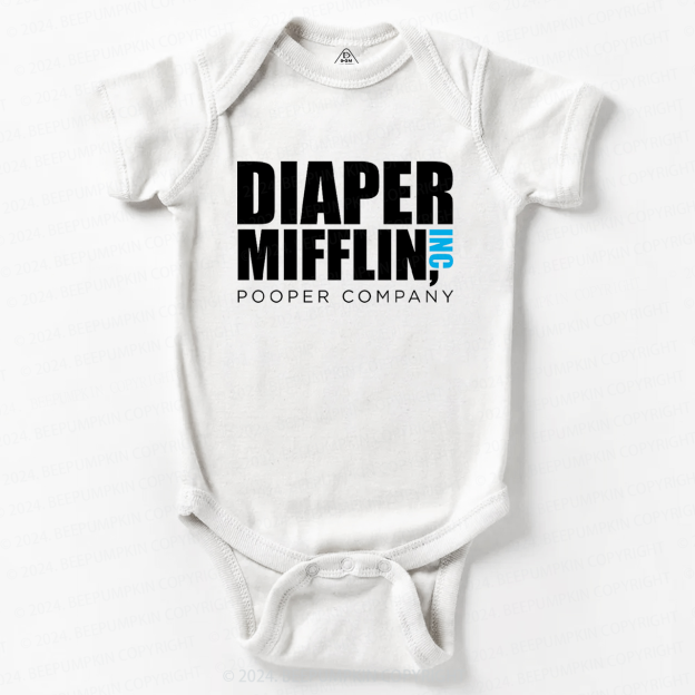 Diaper Mifflin Pooper Company Baby Bodysuit 7