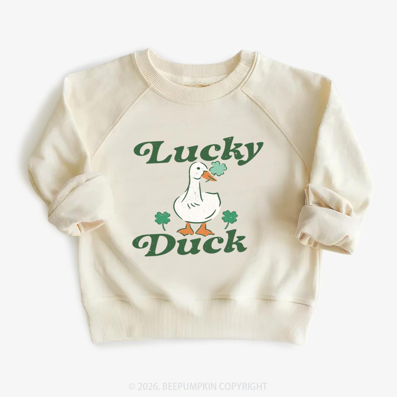 Lucky Duck St Patrick's Day Kid's Sweatshirt