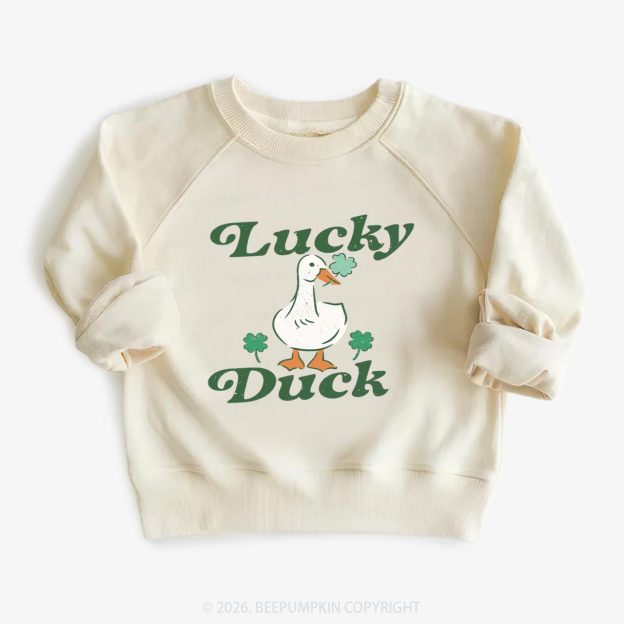 Lucky Duck St Patrick's Day Kid's Sweatshirt