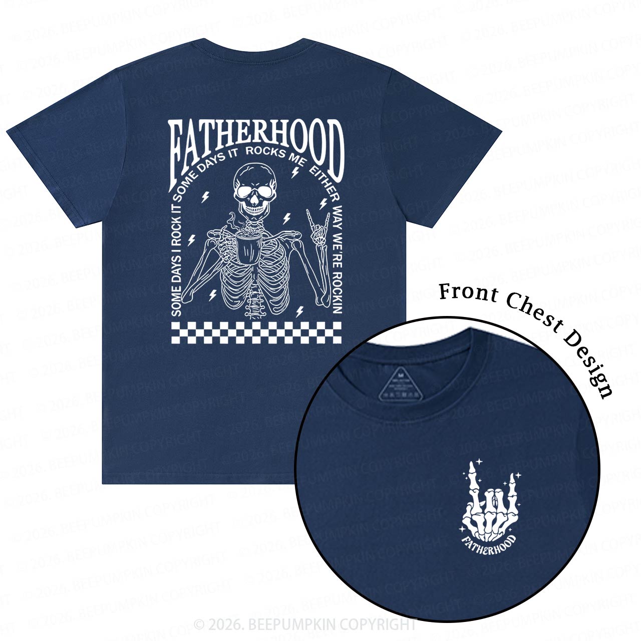 Fatherhood Funny Cool Skeleton Dad T-Shirts