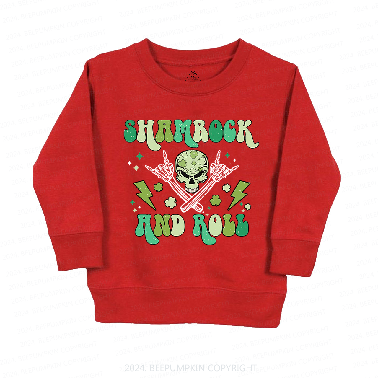Shamrock And Roll St. Patrick's Day Kids Sweatshirt