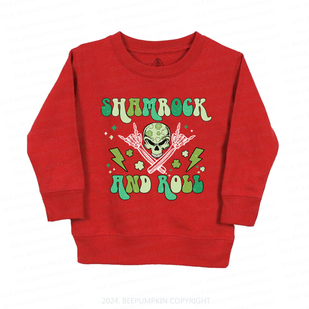 Shamrock And Roll St. Patrick's Day Kids Sweatshirt
