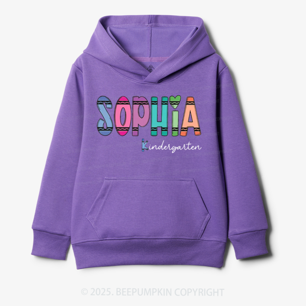 Personalized Colorful Name Magic Kid's Hoodies Beepumpkin