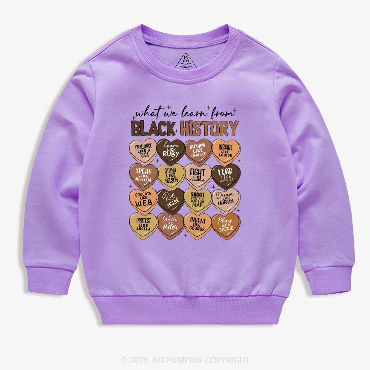 What We Learn From Black History Month Kid's Sweatshirt
