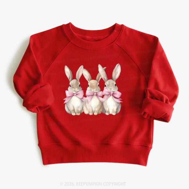 Triple Bunny Hug Easter Kid's Sweatshirt