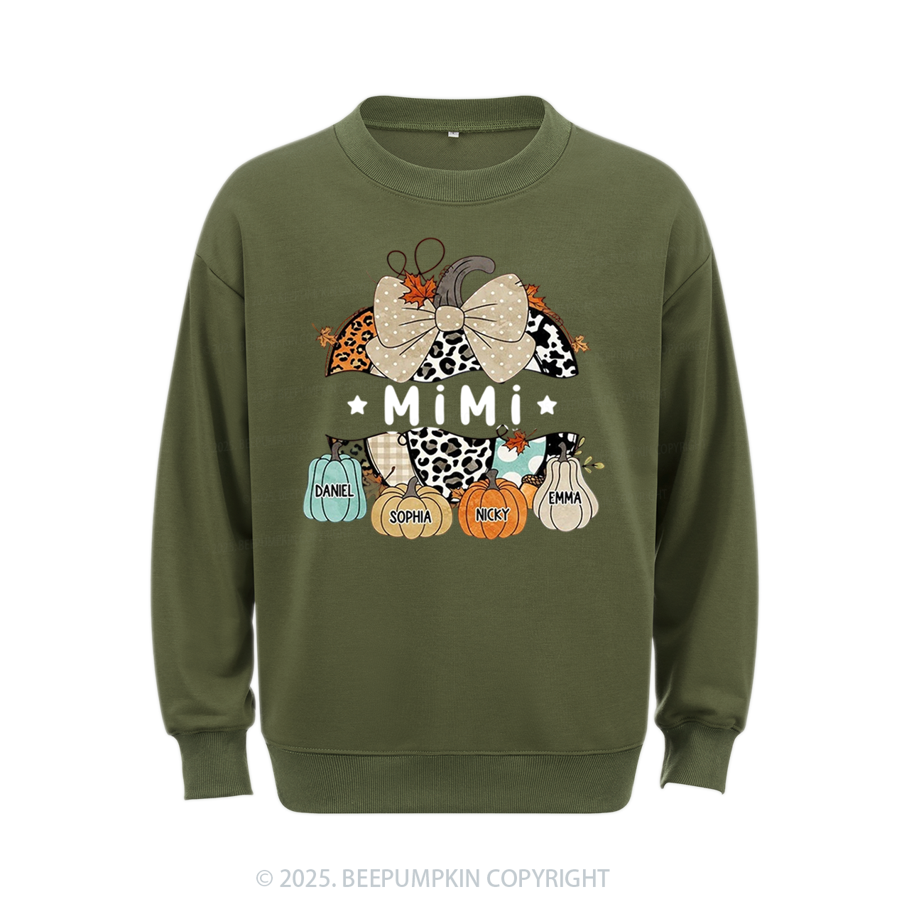 Personalized Fall Halloween Pumpkin Sweatshirt Beepumpkin