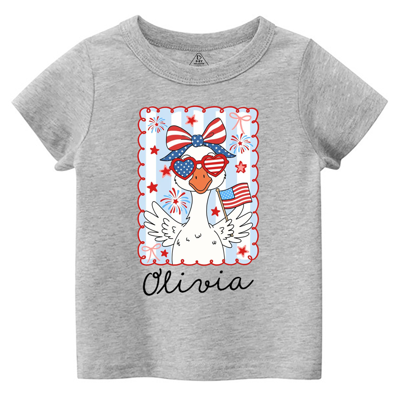 Personalized 4th Of July Goose Toddler&Kid's Tees Beepumpkin 