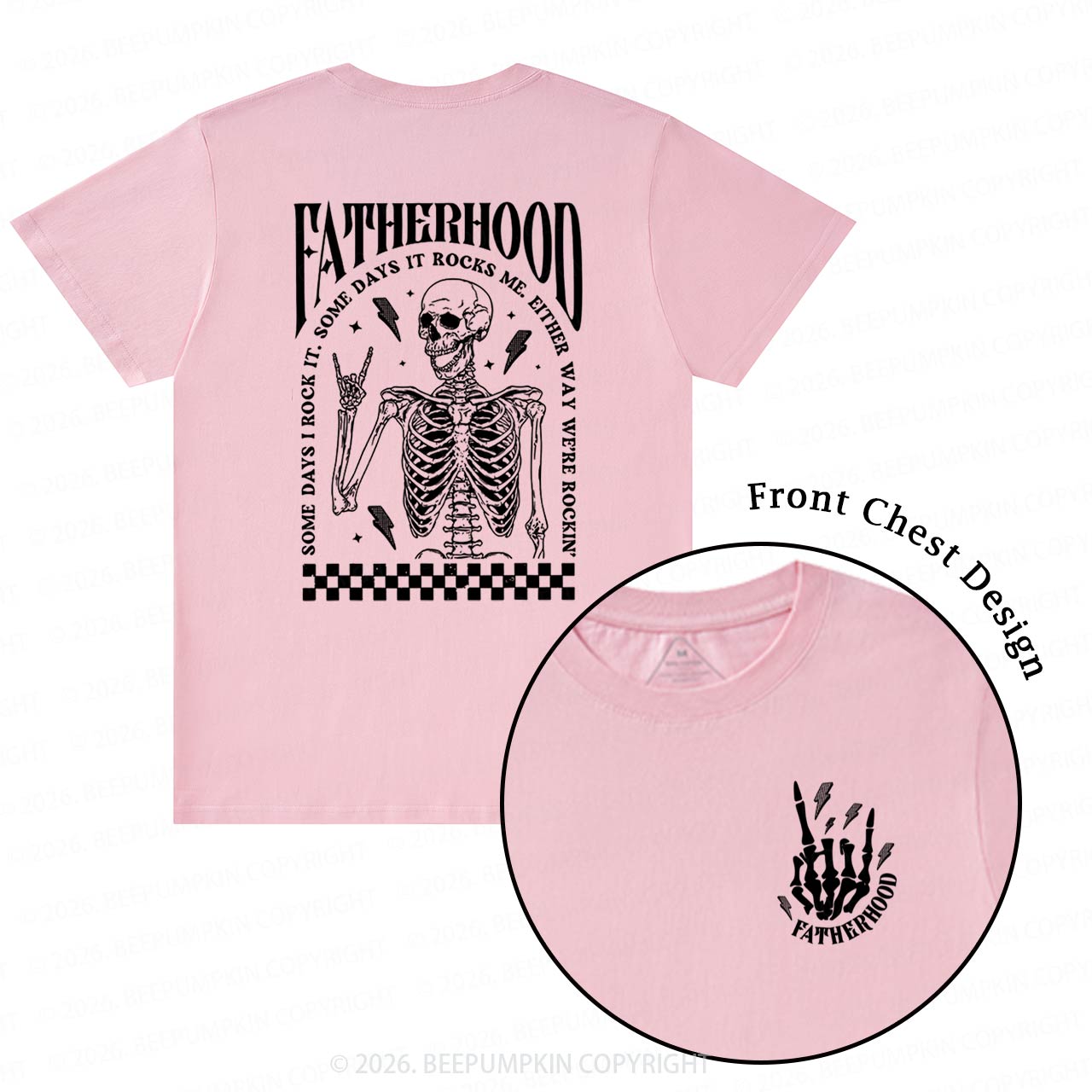 Fatherhood Funny Skeleton Retro T-Shirts