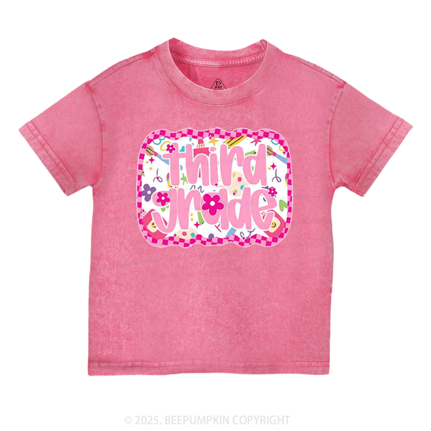 Personalized Pink School Magic Toddler&Kids Washed Tees