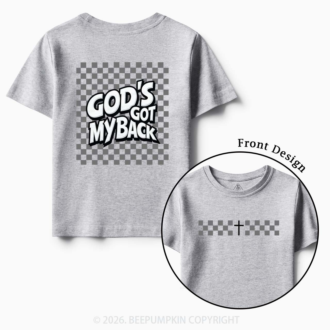 God's Got My Back Christian Toddler&Kid's Tees