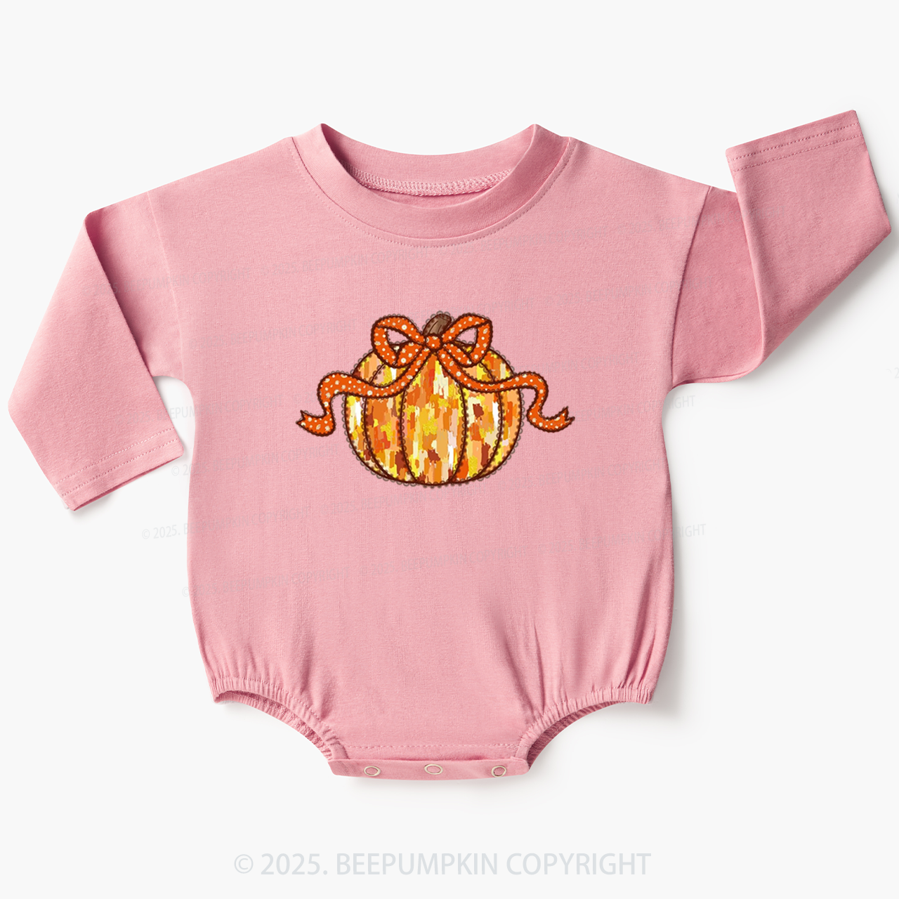 Bowknot Pumpkin Bubble Romper Beepumpkin