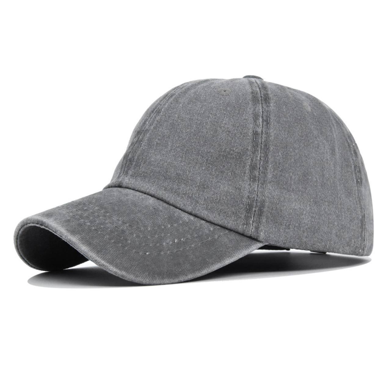 Distressed Washed Peaked Cap For Kids
