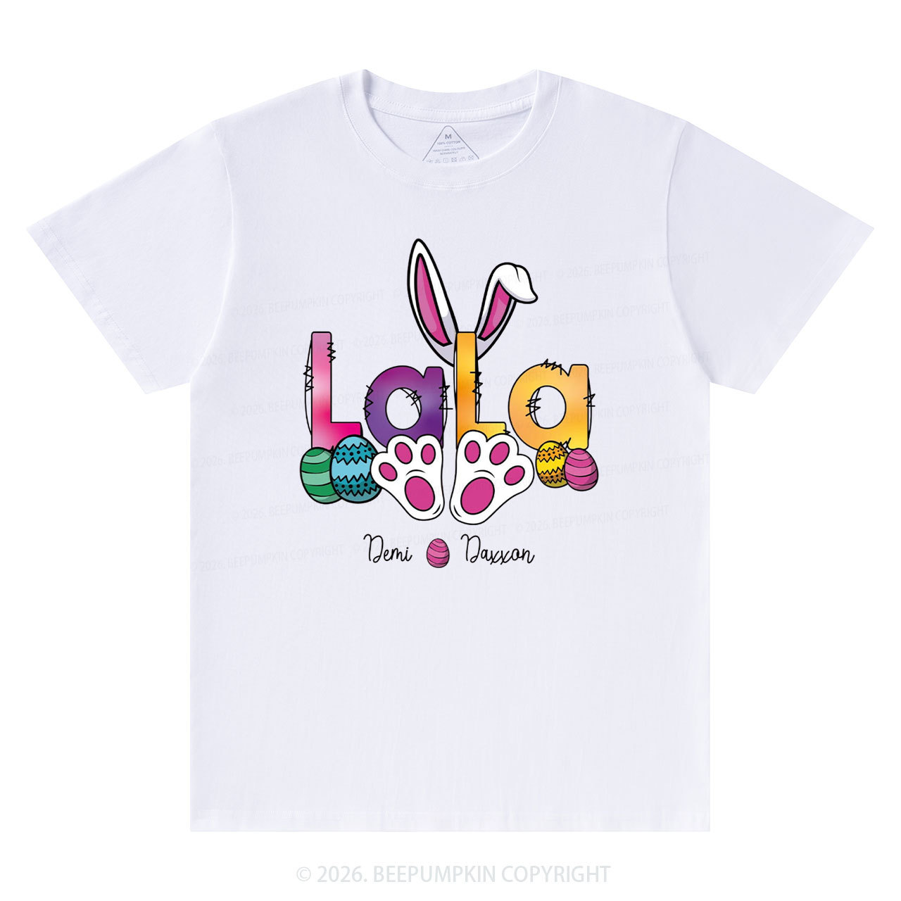 Personalized Spring Easter Bunnies Mimi T-Shirts