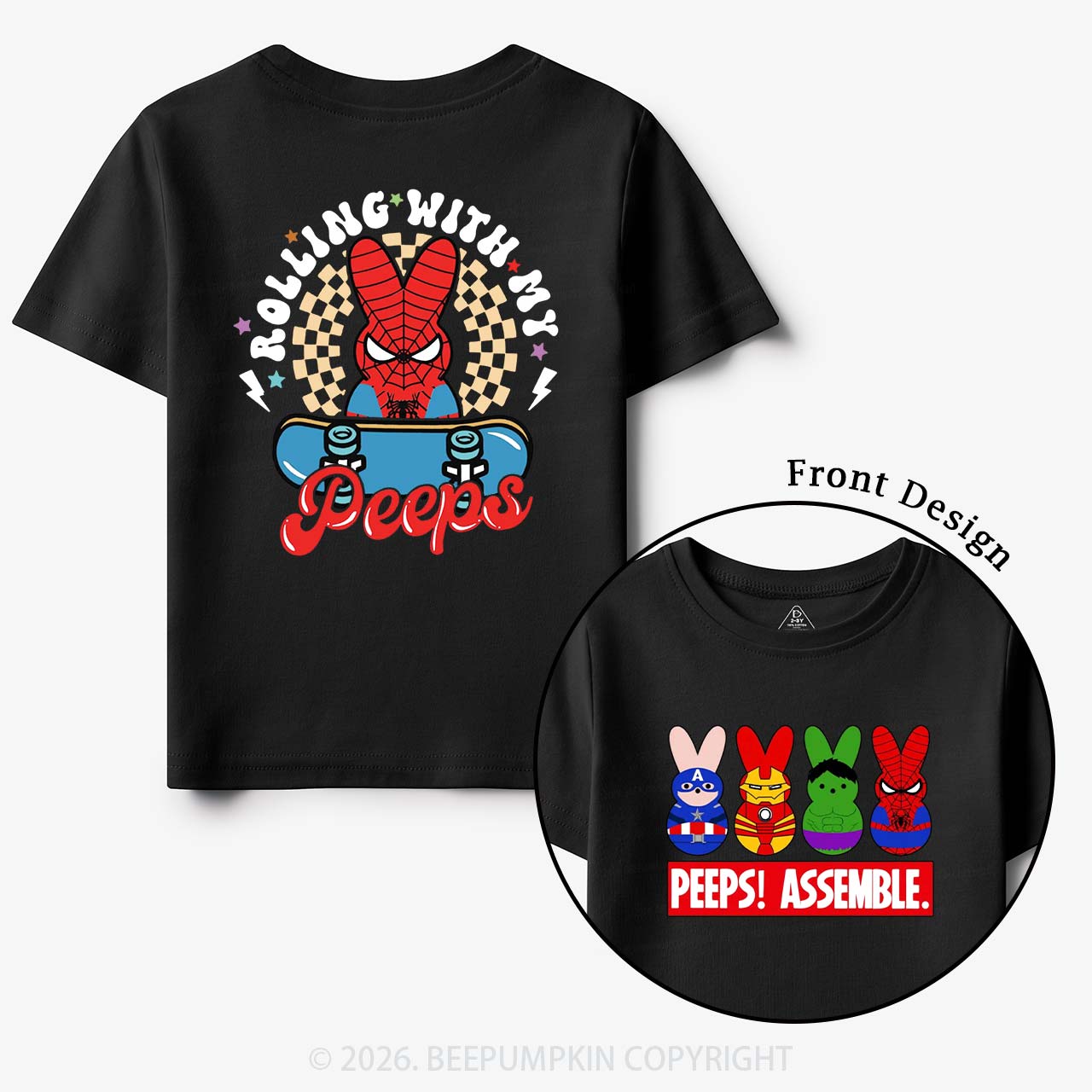 Fun Easter Rolling With My Peeps Squad Toddler&Kid's Tees