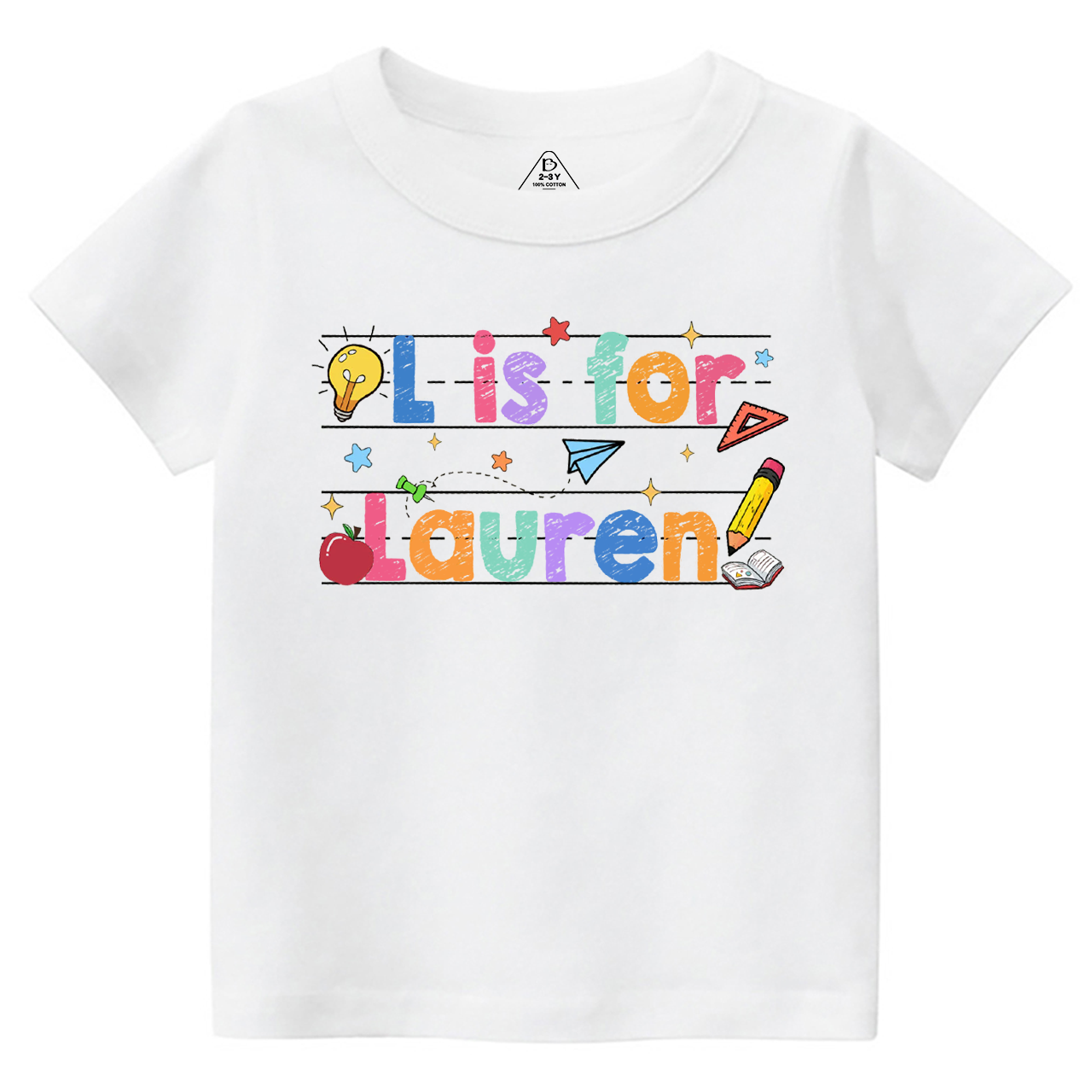 Personalized Kids Crayon Name Toddler&Kid's Tees Beepumpkin 