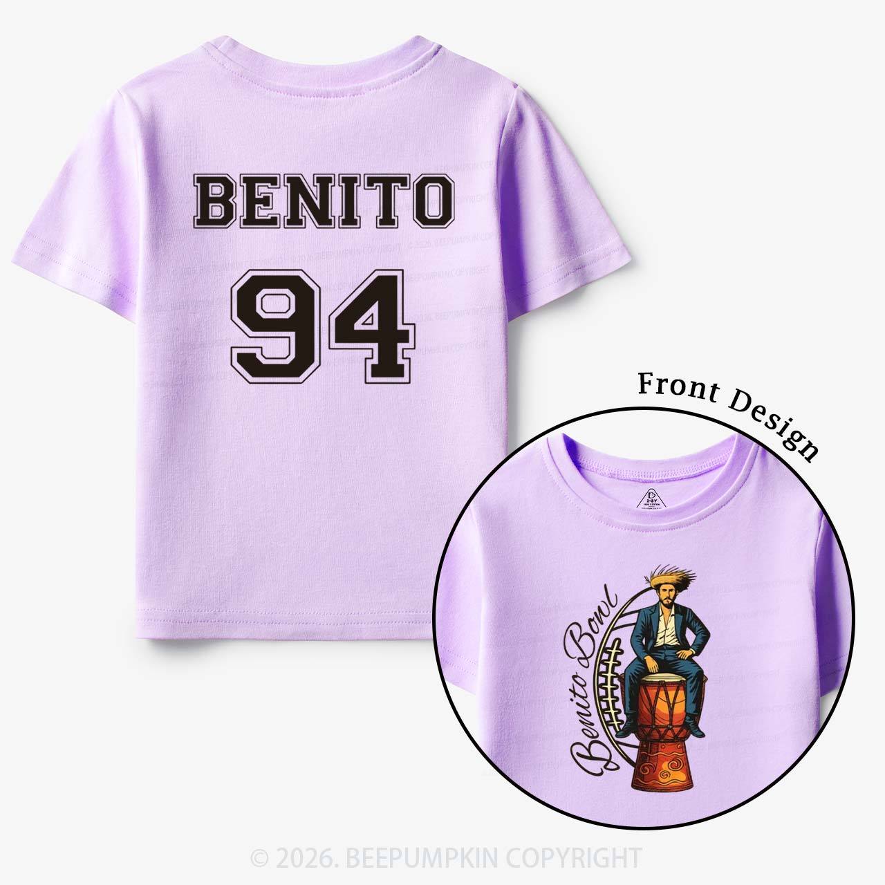 Personalized Benito Bowl Football Fan Toddler&Kid's Tees