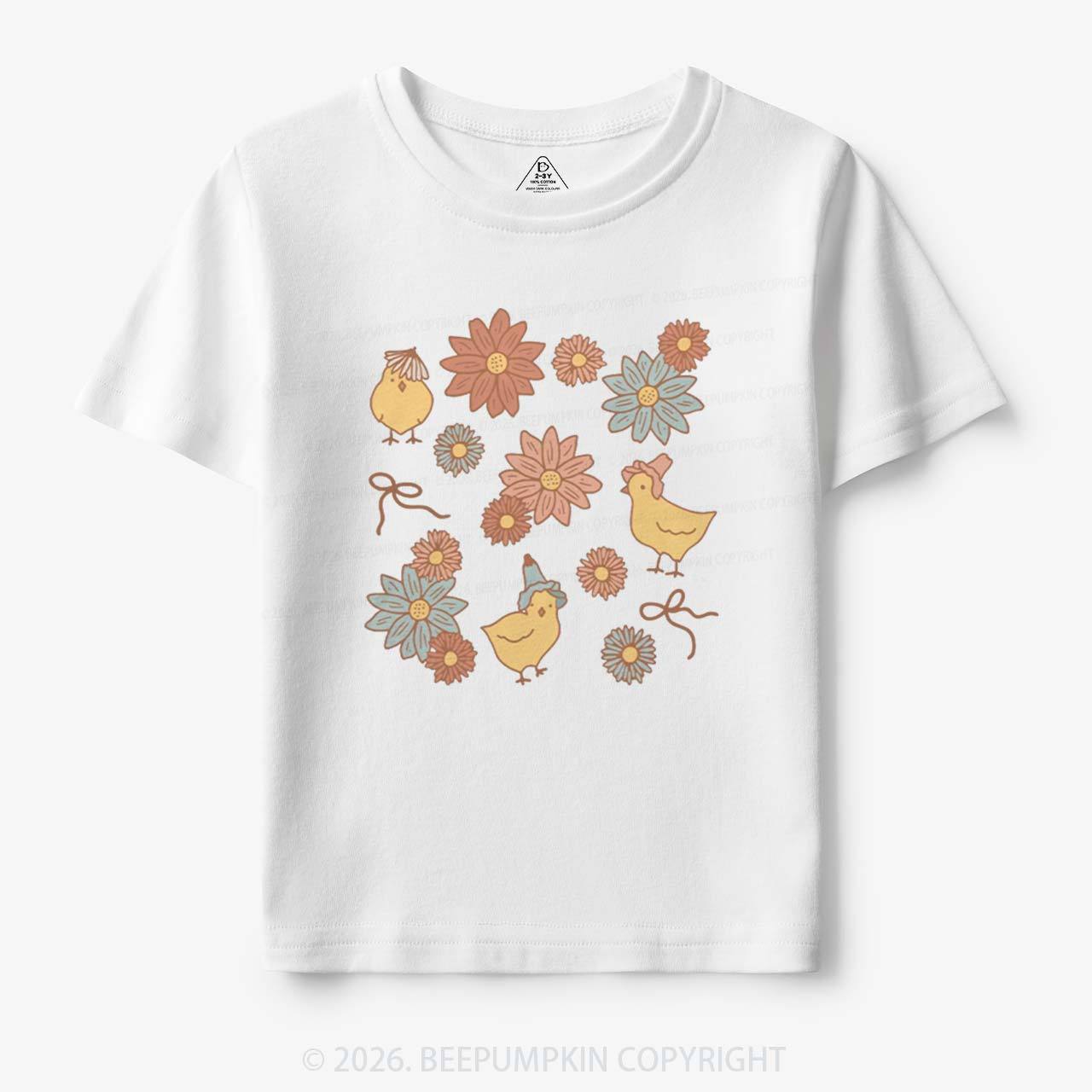 Farm Flower Chicks Toddler&Kid's Tees