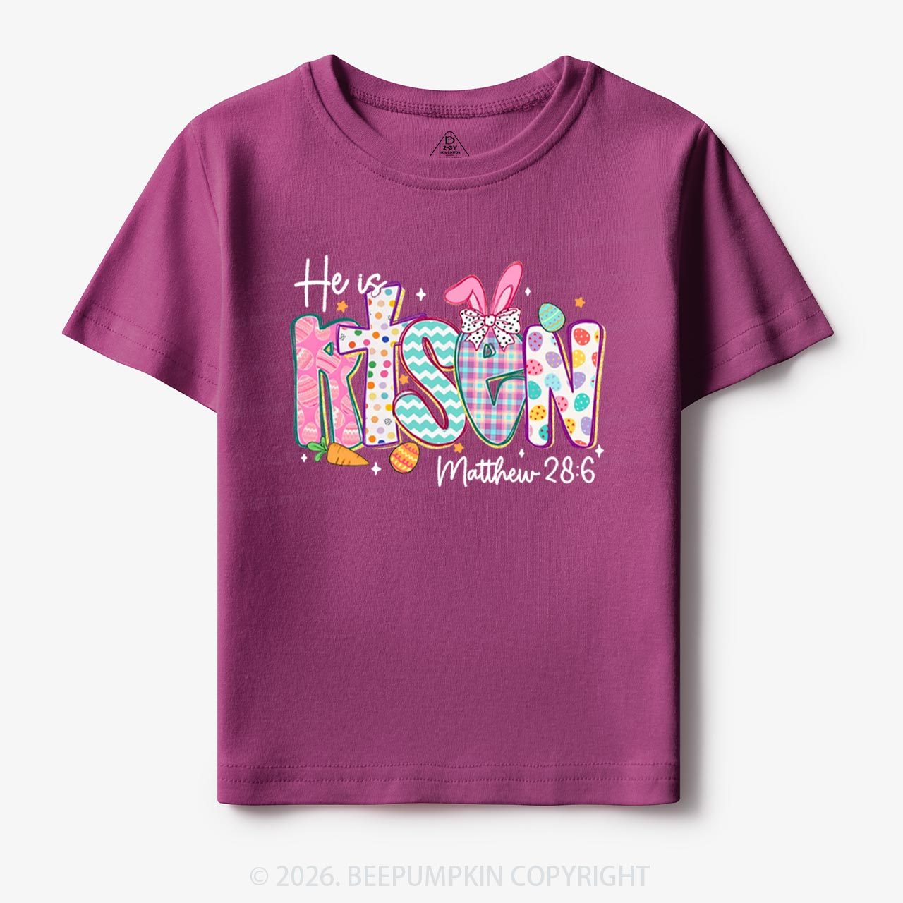 He Is Risen Christian Easter Toddler&Kid's Tees