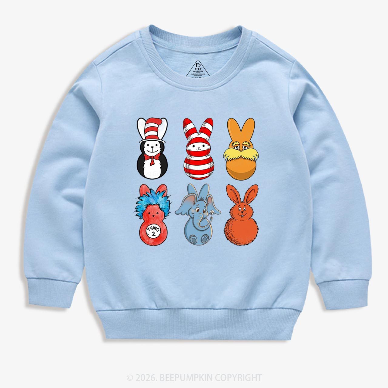 Storybook Bunny Tumbler Kid's Sweatshirt
