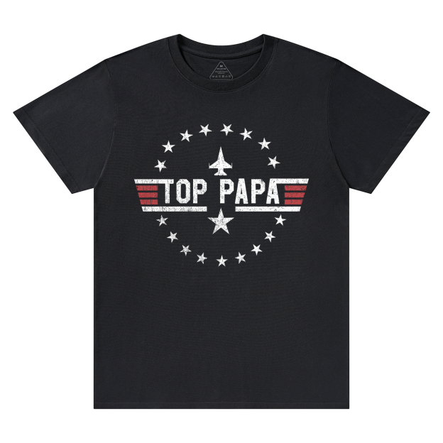 Top Papa Dad and me Gift Funny Dad T-shirt