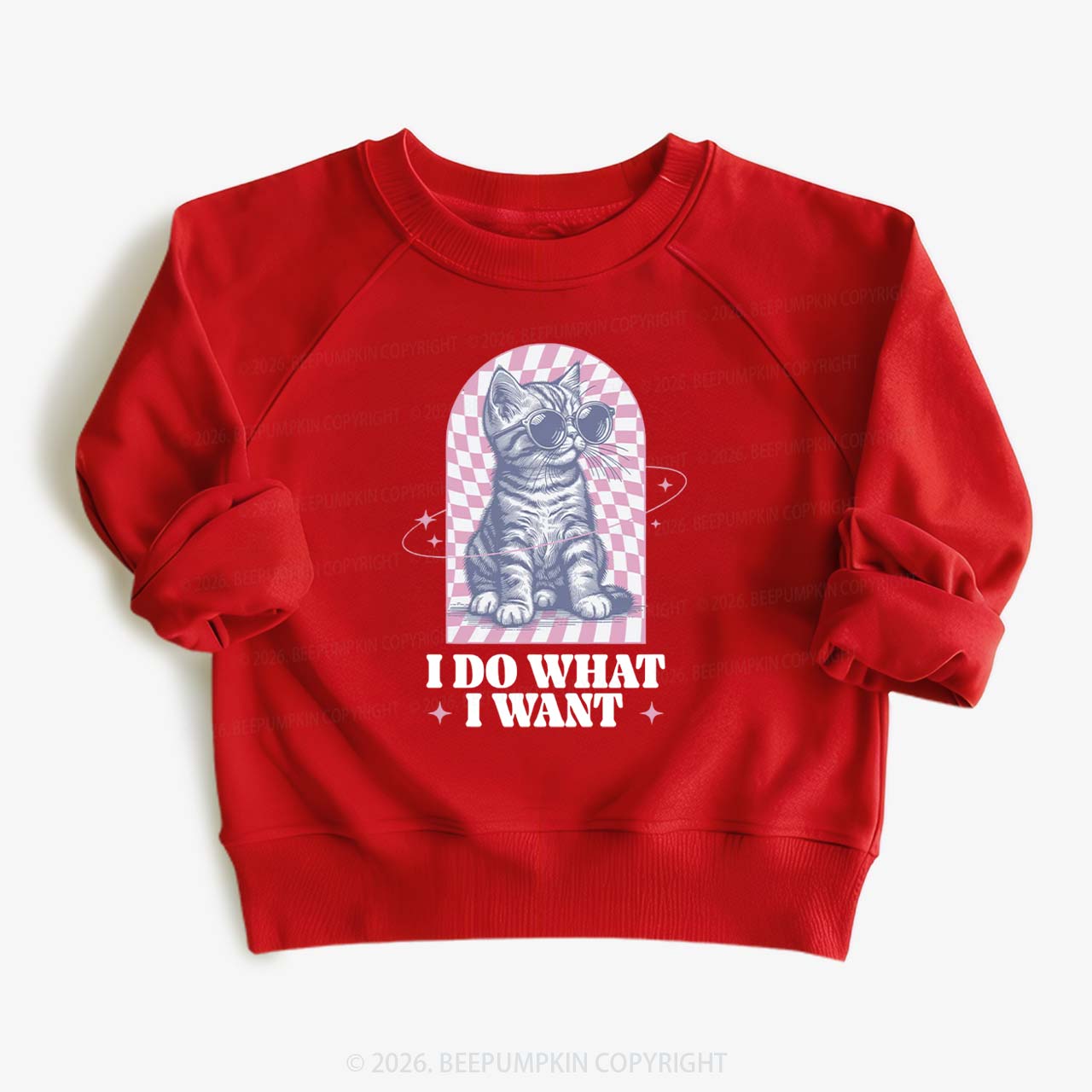 I Do What I Want Kitten Kid's Sweatshirt