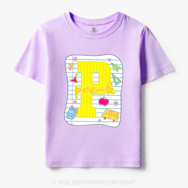 Striped Pre-k First Second Third Fourth Grade Toddler&Kid's Tees