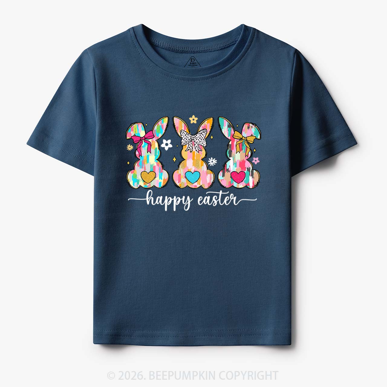 Pastel Brush Happy Easter Bunnie Toddler&Kid's Tees