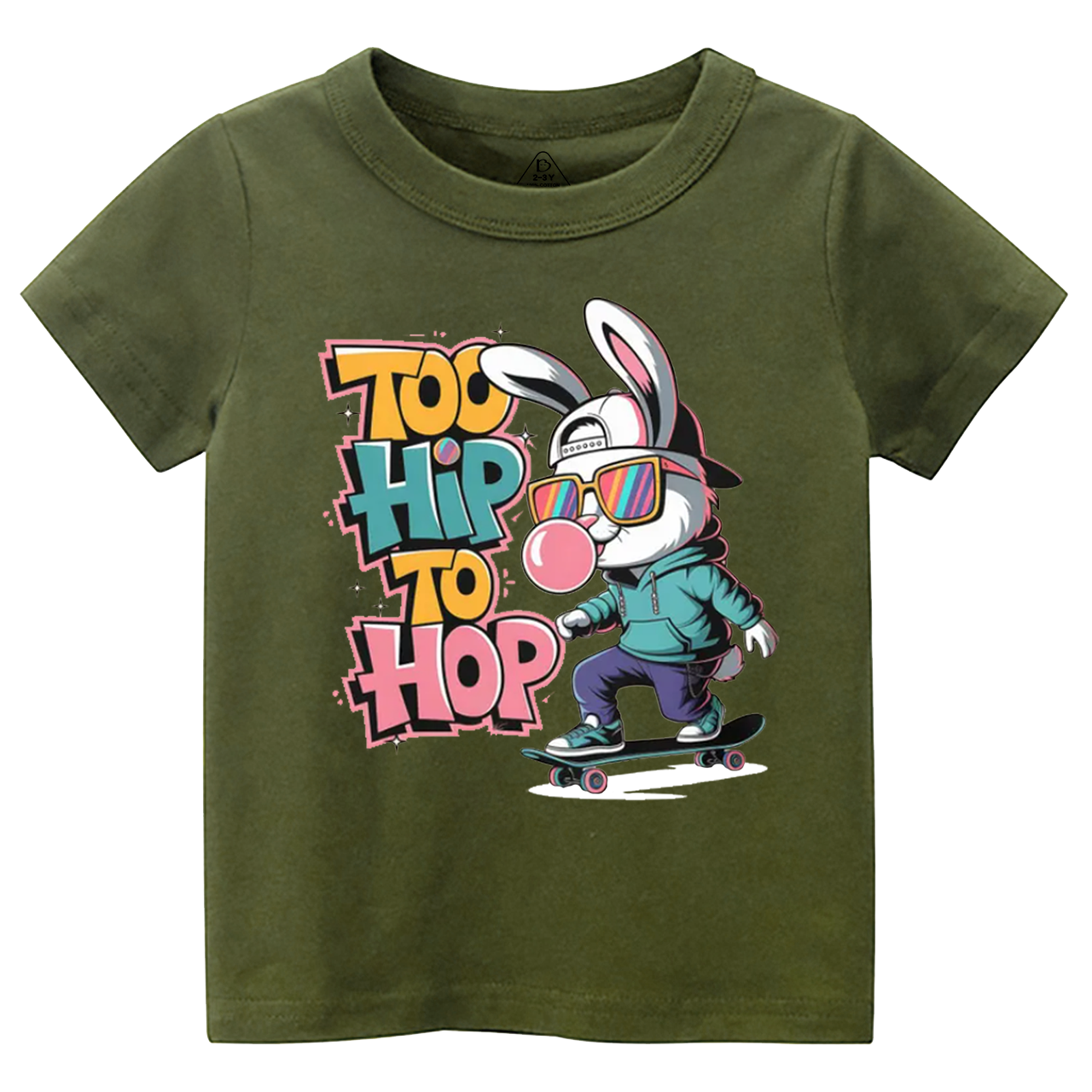 Skateboarding Bunny Toddler&Kid's Tees Beepumpkin