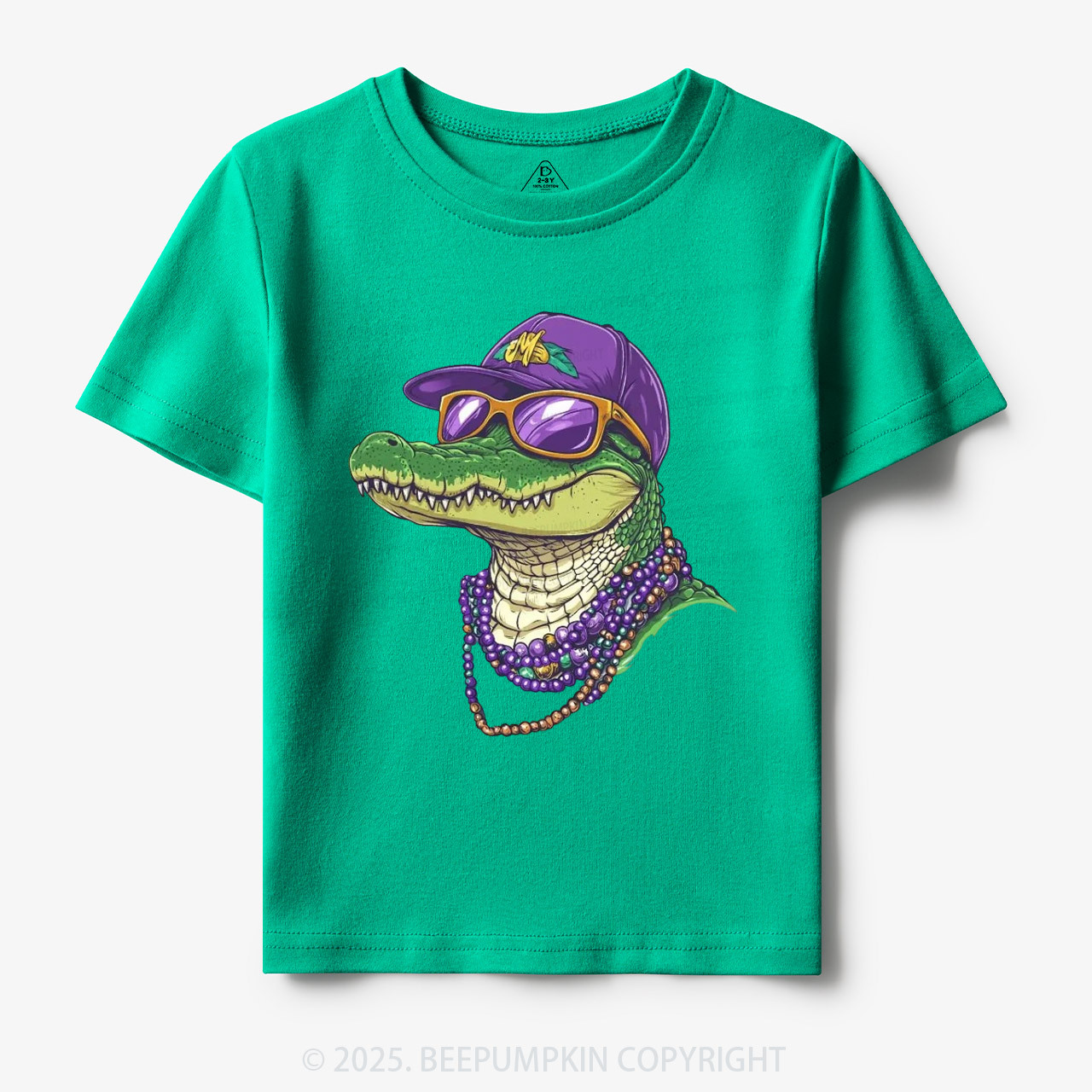 Alligator Mardi Gras Toddler&Kid's Tees Beepumpkin