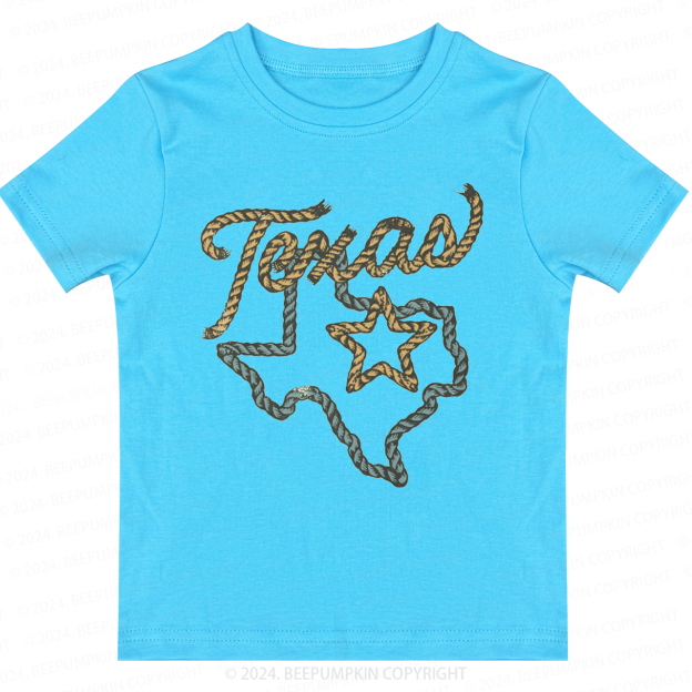 State Of Texas Cowboy Rope Toddler&Kids Tees  