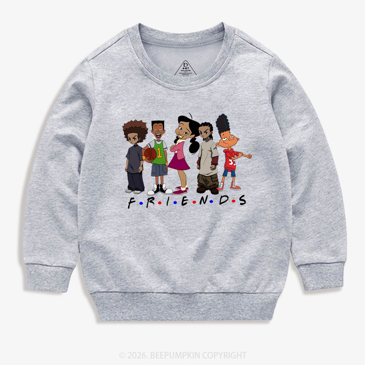 Black Cartoon Characters Kid's Sweatshirt