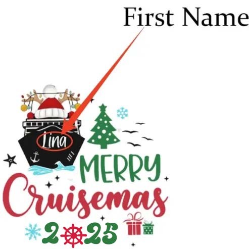 2025 Personalized Christmas Cruise Name Christmas Family Matching T-Shirts Beepumpkin