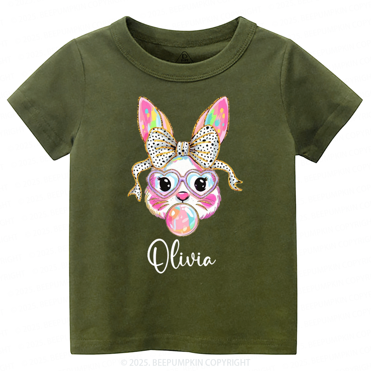 Personalized Easter Bunny Toddler&Kid's Tees Beepumpkin