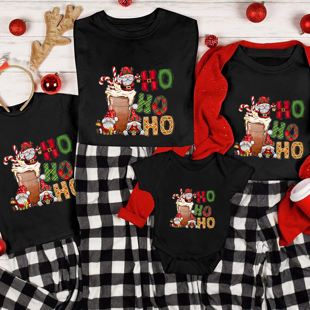 Ho Ho Ho Coffee Lover Christmas Family Matching Shirt