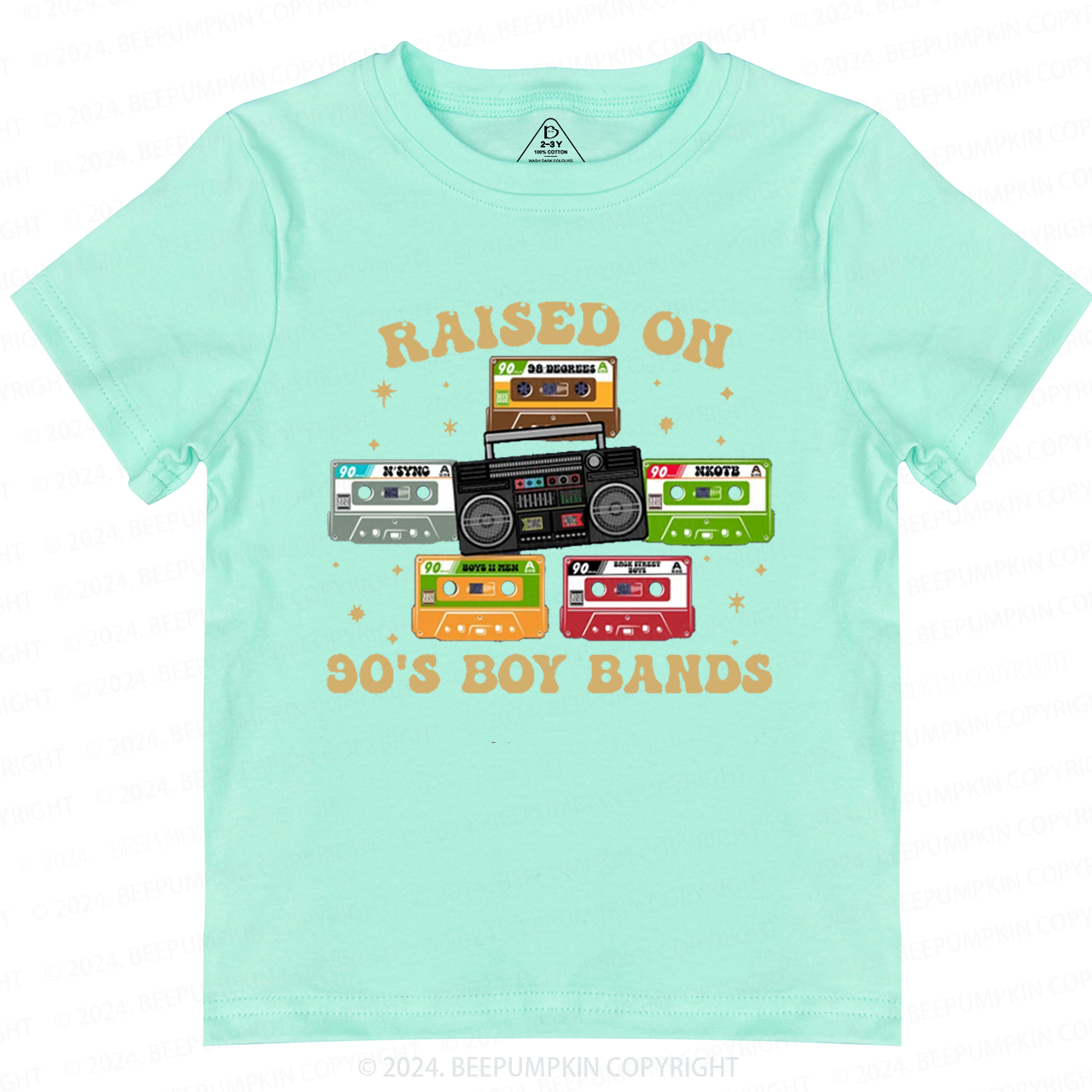 Raised On 90's Music Band Toddler&Kids Tees 8