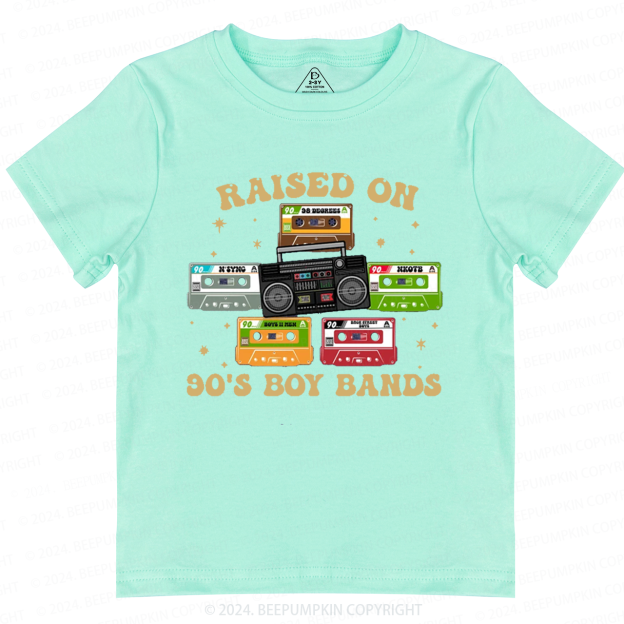 Raised On 90's Music Band Toddler&Kids Tees 8