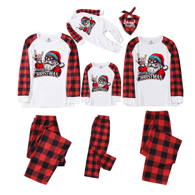 Rock Cool Santa Christmas Family Matching Pajamas