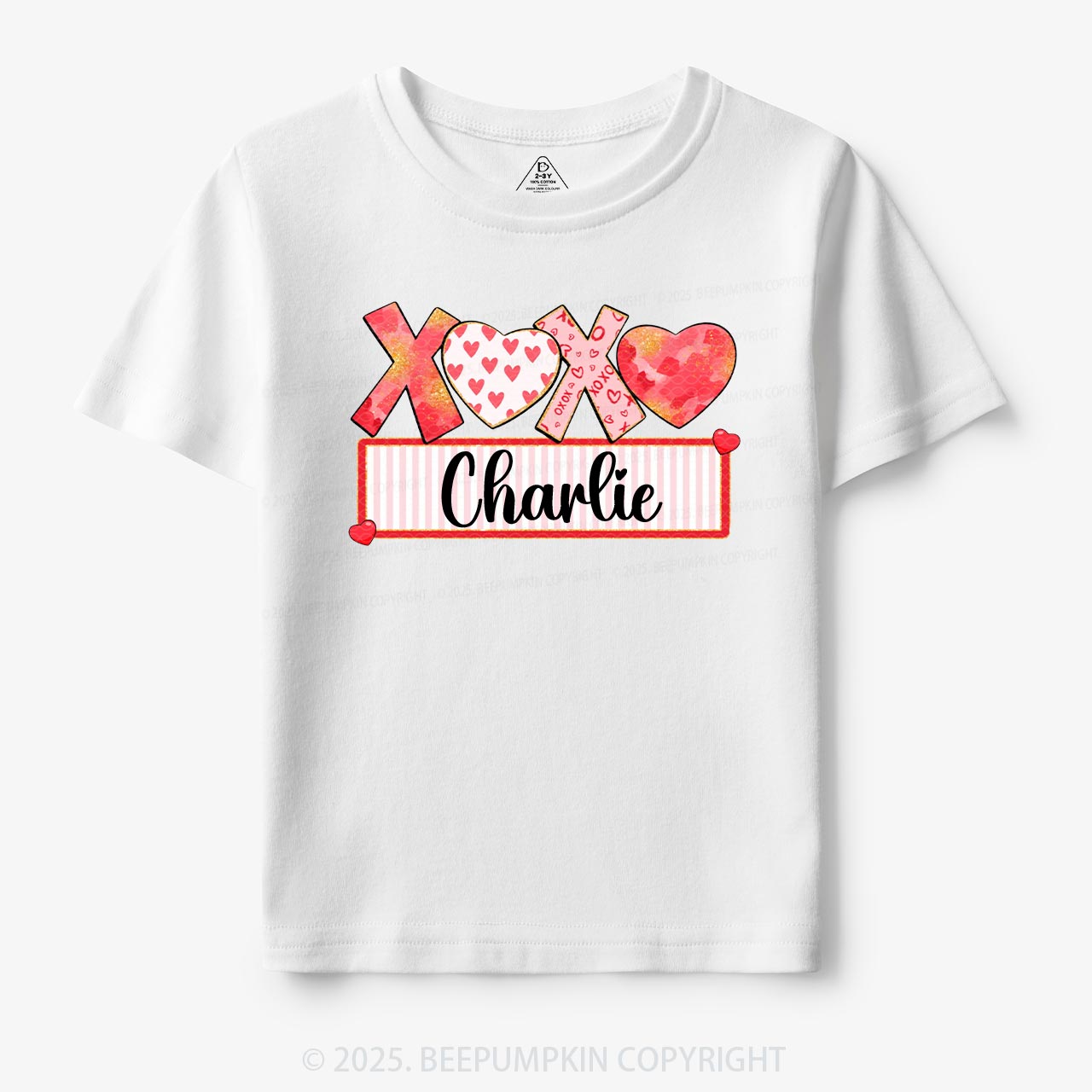Personalized Xoxo Name Toddler&Kid's Tees Beepumpkin