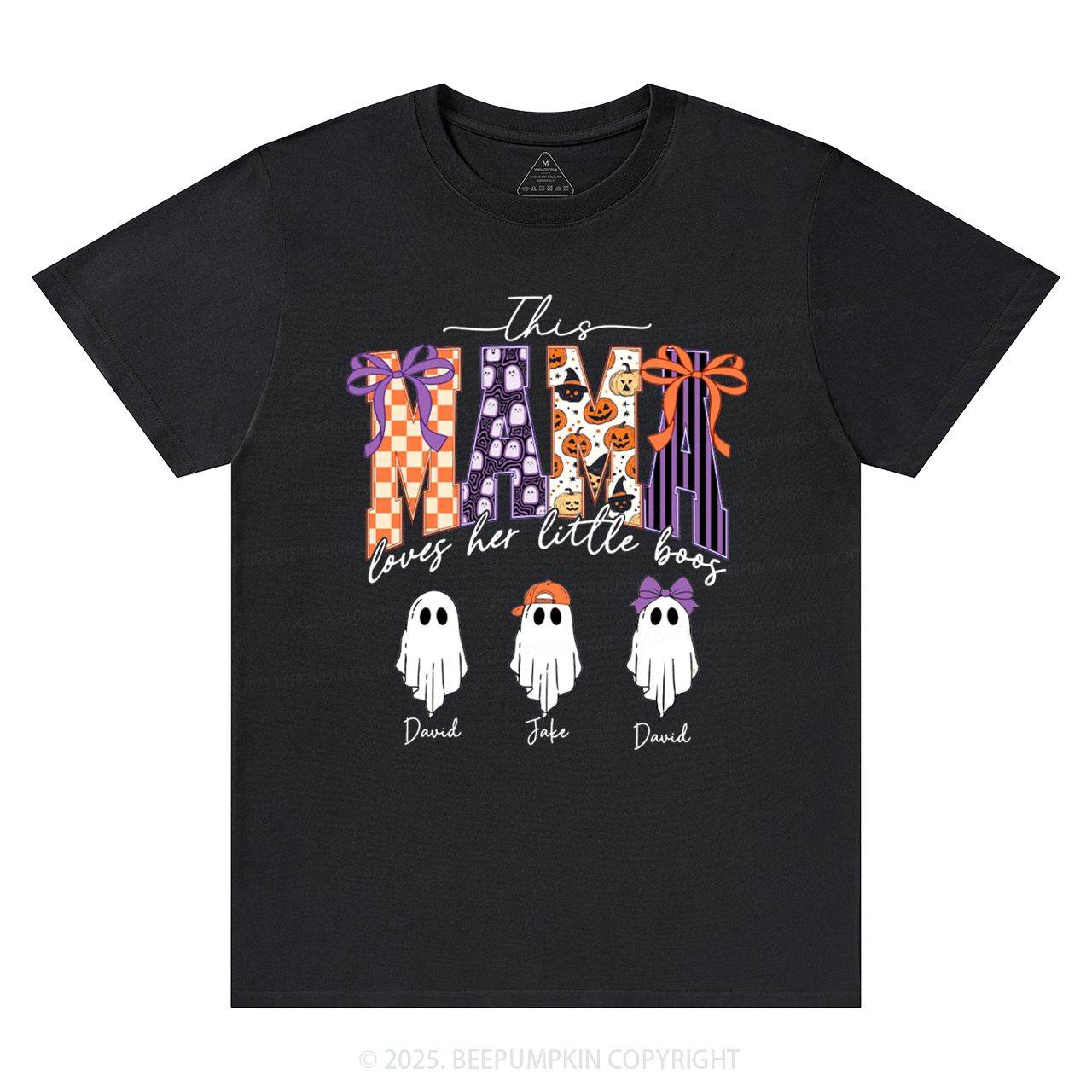 Personalized Halloween Mama Ghost T-Shirts Beepumpkin
