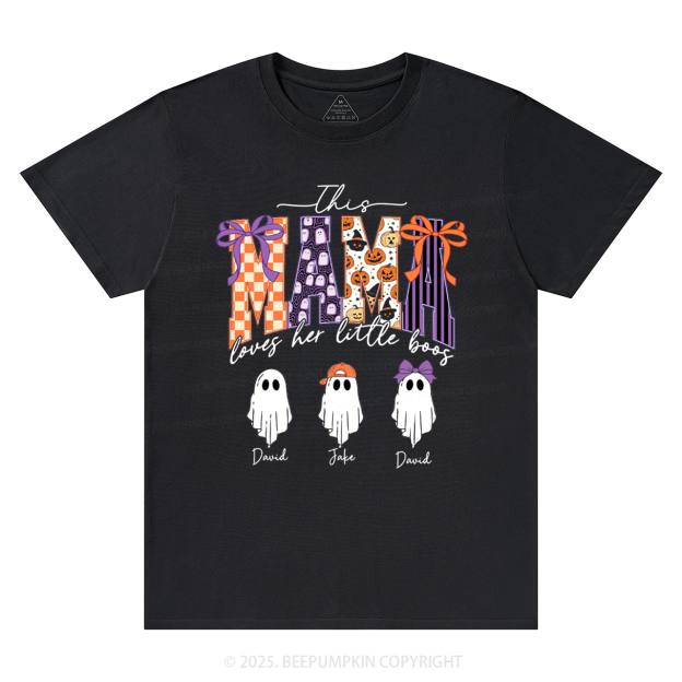 Personalized Halloween Mama Ghost T-Shirts Beepumpkin