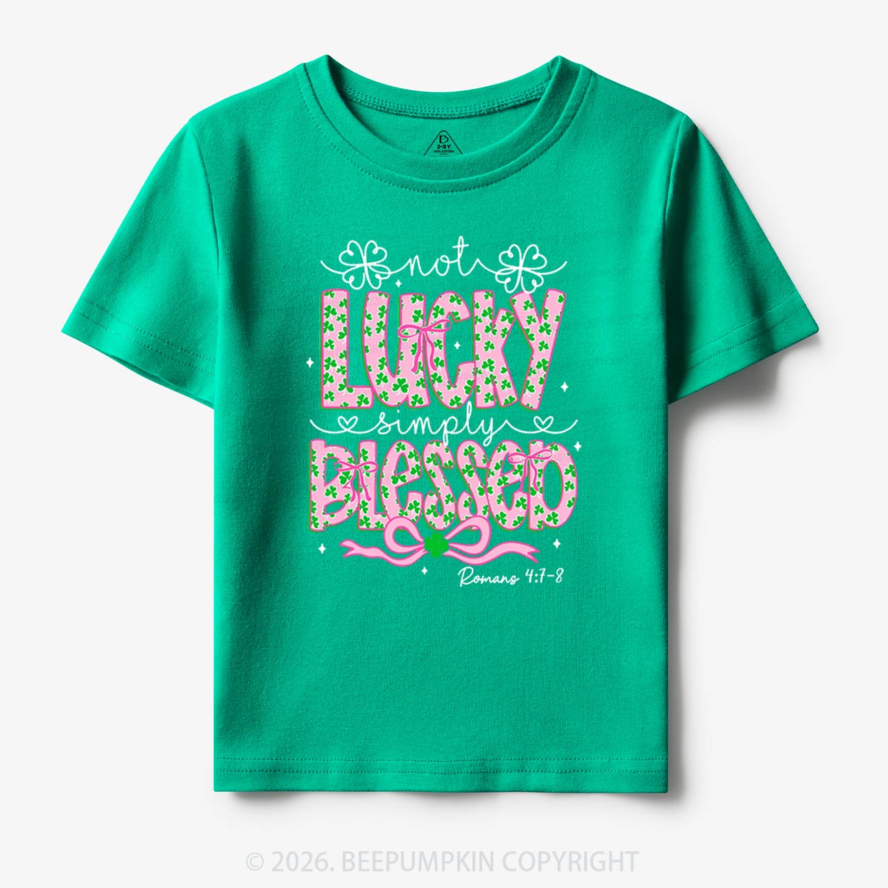 Not Lucky Simply Blessed St Patrick's Day Toddler&Kid's Tees Beepumpkin